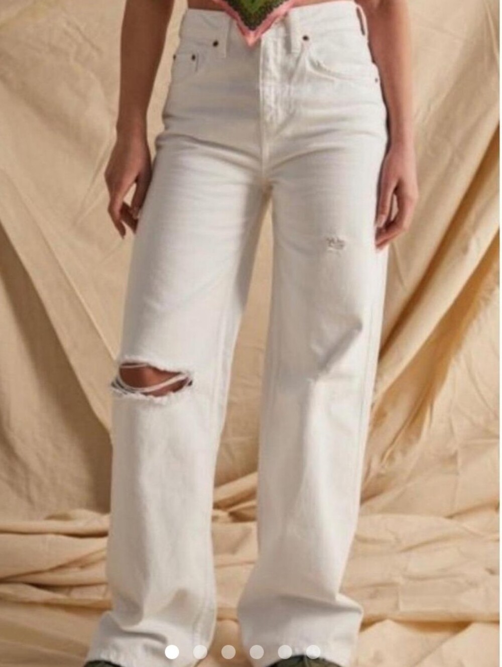BDG White Puddle Jeans